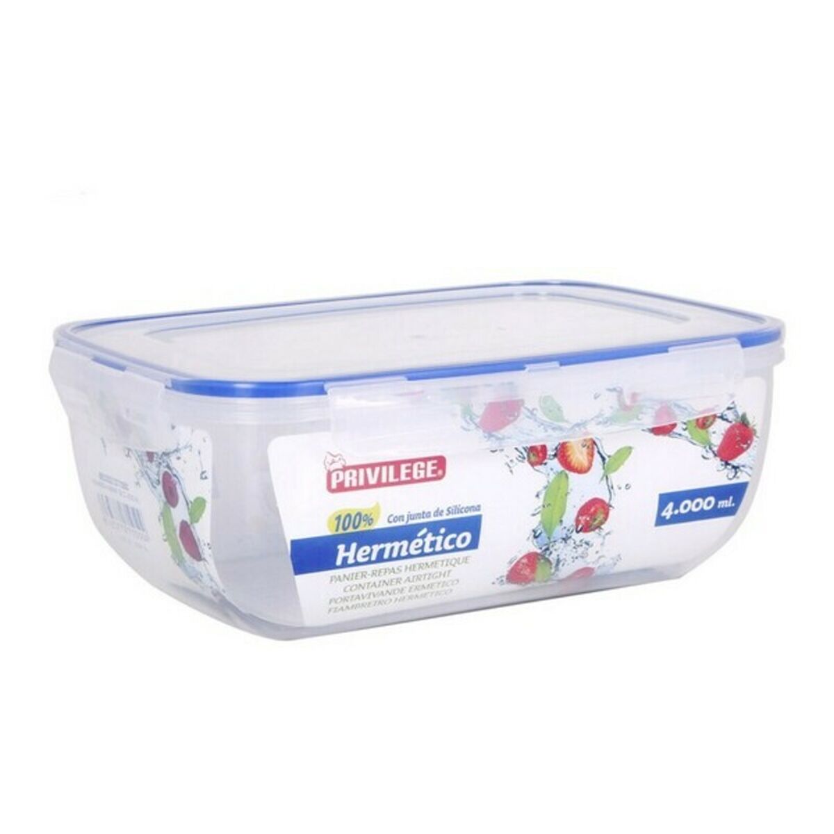 Hermetic Lunch Box Privilege Rectangular Transparent