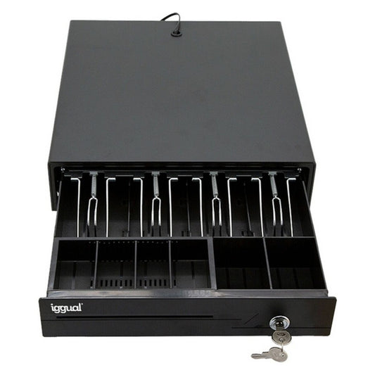 Cash Register Drawer iggual IRON-10 Black