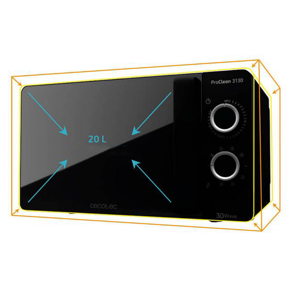 Microwave with Grill Cecotec ProClean 3130 20 L 700W Black