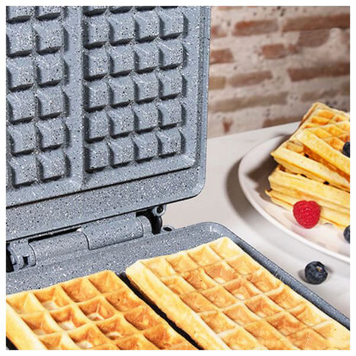 Waffle Maker Cecotec Gofrestone Double 1200W