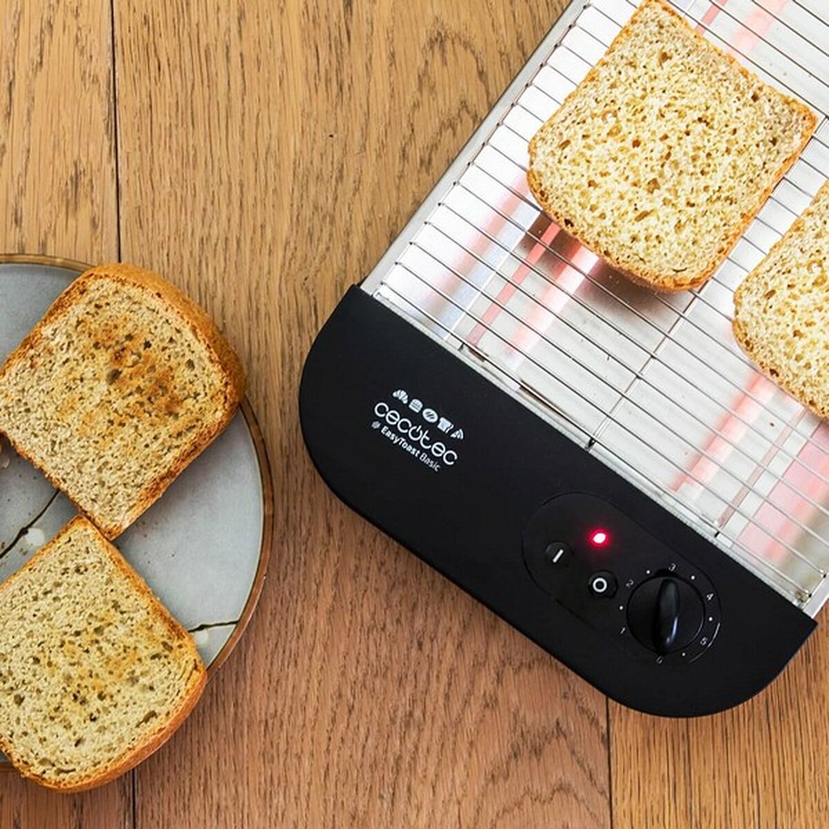 Toaster Cecotec Turbo Easytoast Basic 600W Black Inox 900 W