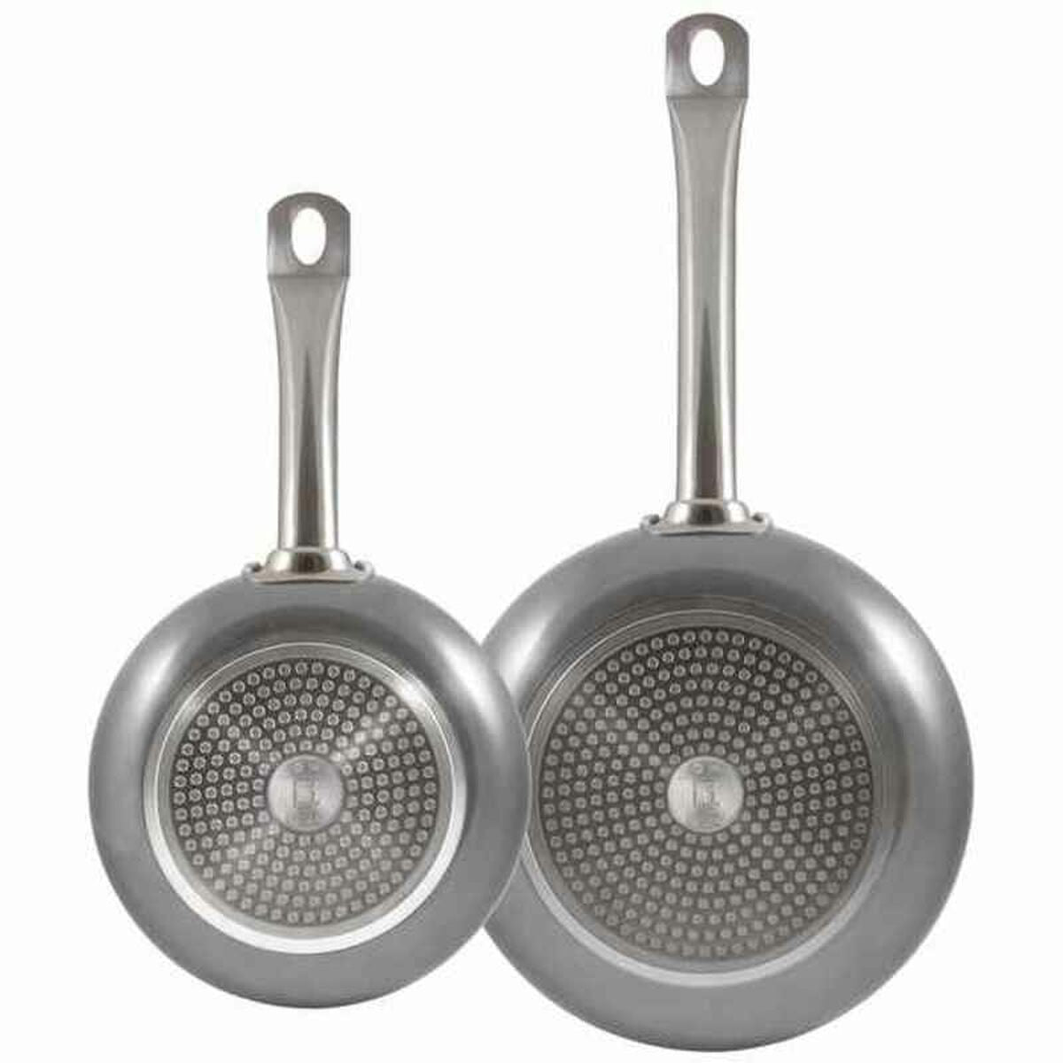 Set of pans Bergner Black Stainless steel Toughened aluminium (2 pcs)