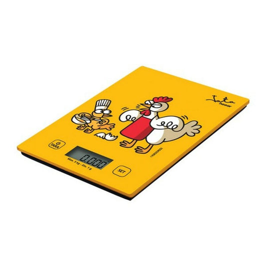 kitchen scale JATA 731K Kukuxumusu Yellow 5 kg