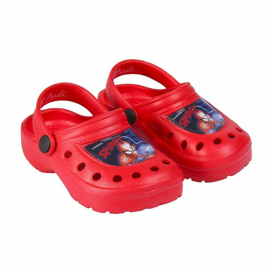 Beach Sandals Spiderman Red