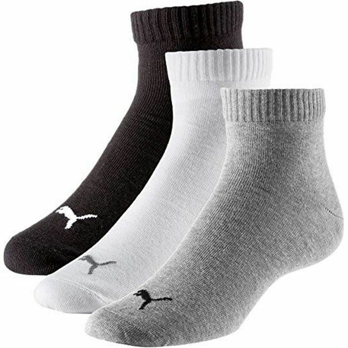 Sports Socks Puma Quarter Plain 3 Black (39-42)