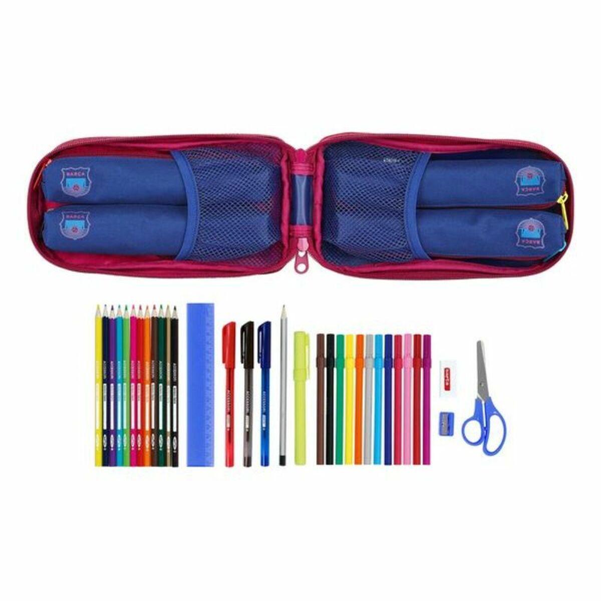 Backpack Pencil Case F.C. Barcelona (33 Pieces)