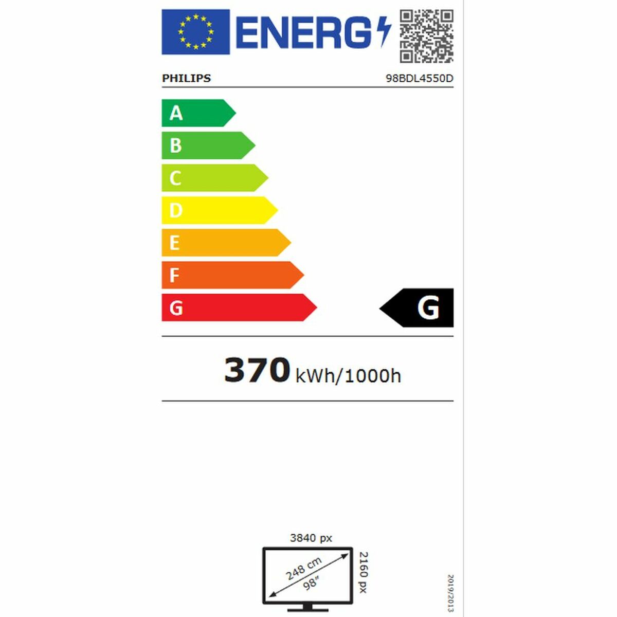 Television LED Philips 98BDL4550D/00 98"