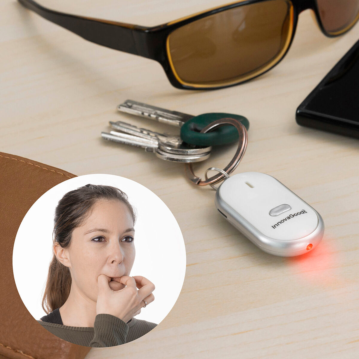 InnovaGoods LED Keychain Key Finder