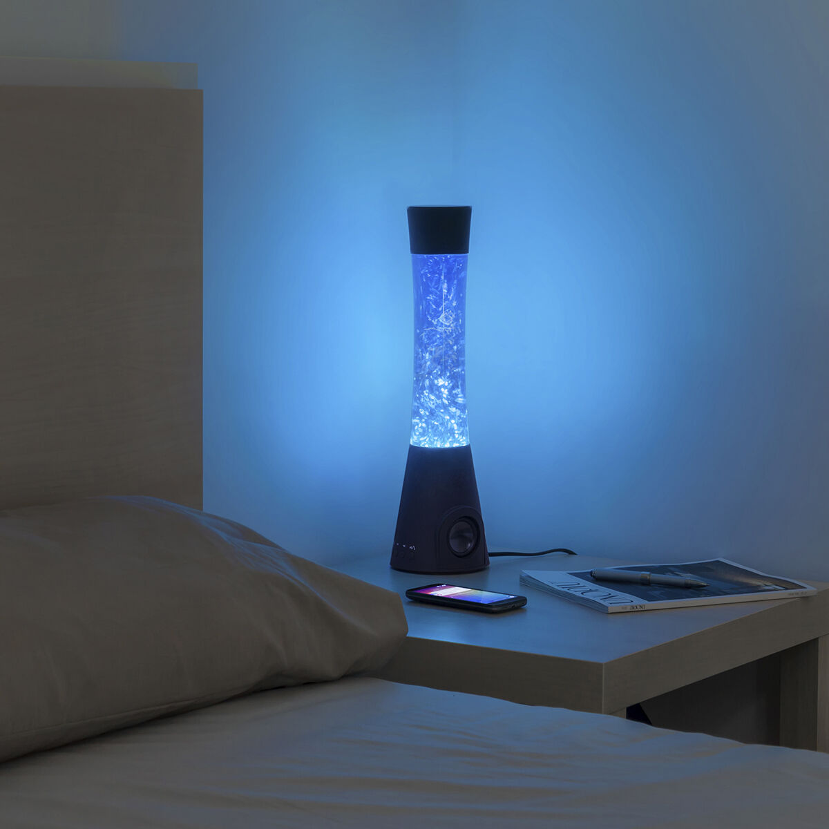 Glitter Lamp with Speaker and microphone Flow Lamp InnovaGoods