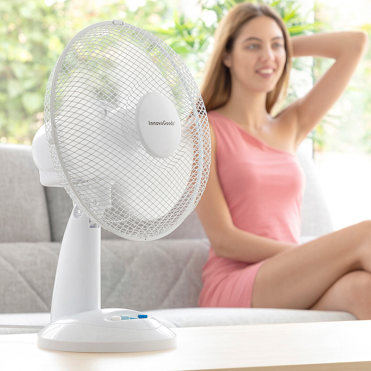 Table Fan InnovaGoods White 35 W Ø30 cm