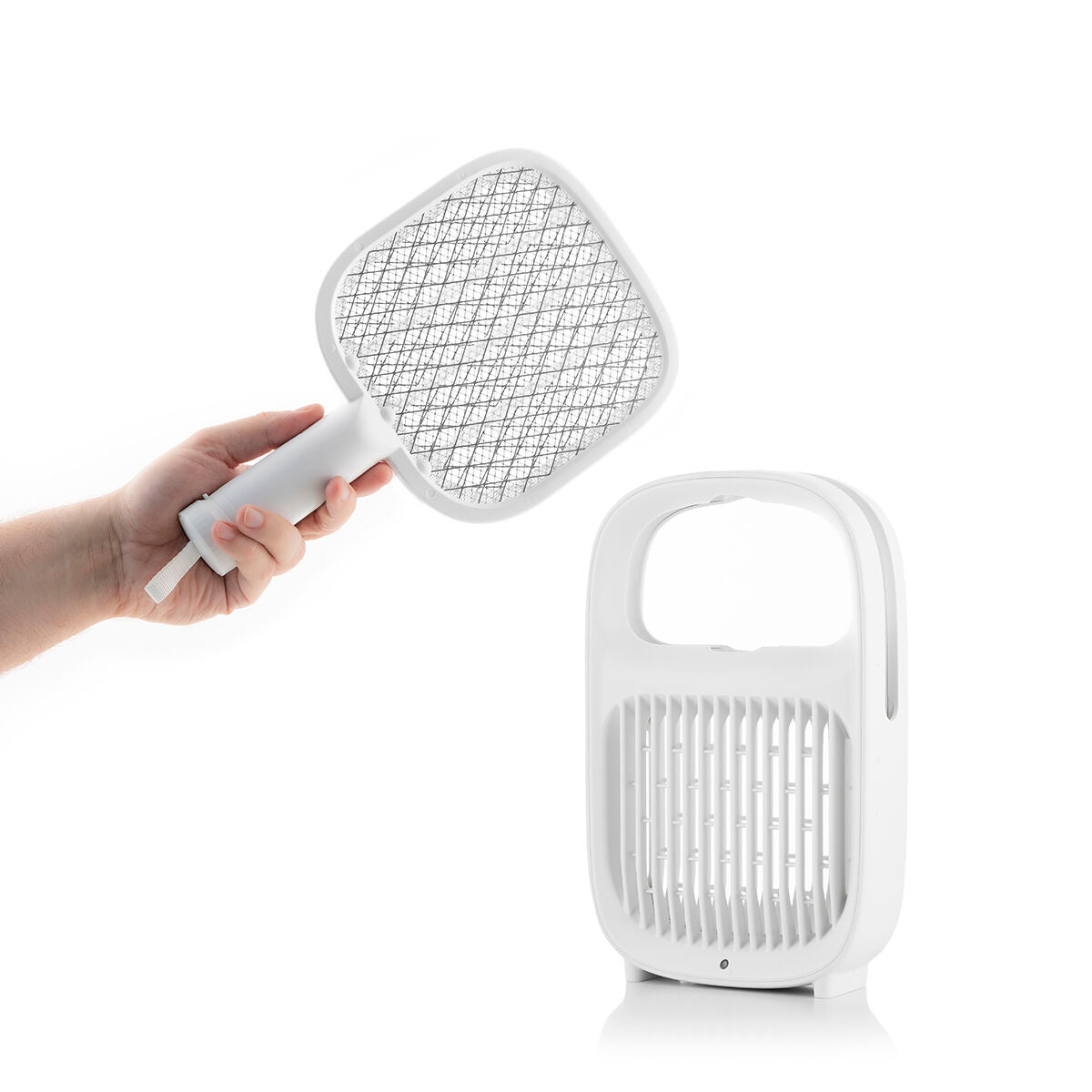 2 in 1 Rechargeable Mosquito Repellent Lamp and Insect-killing Racquet Swateck InnovaGoods