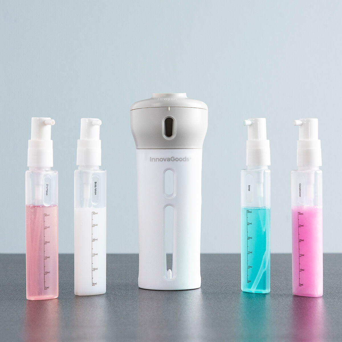 4-in-1 Travel Liquid Dispenser Fordrops InnovaGoods