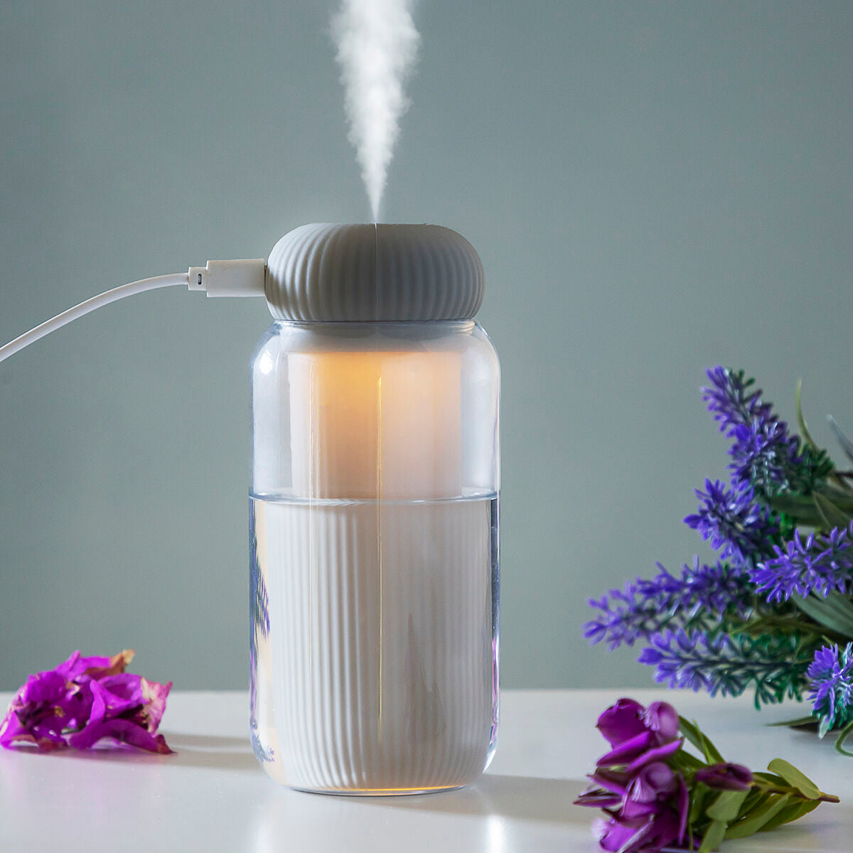 Ultrasonic Humidifier and Aroma Diffuser with LED Stearal InnovaGoods